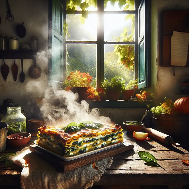 Historia domowej lasagni wegetariańskiej – jesienna uczta ze szpinakiem i ricottą