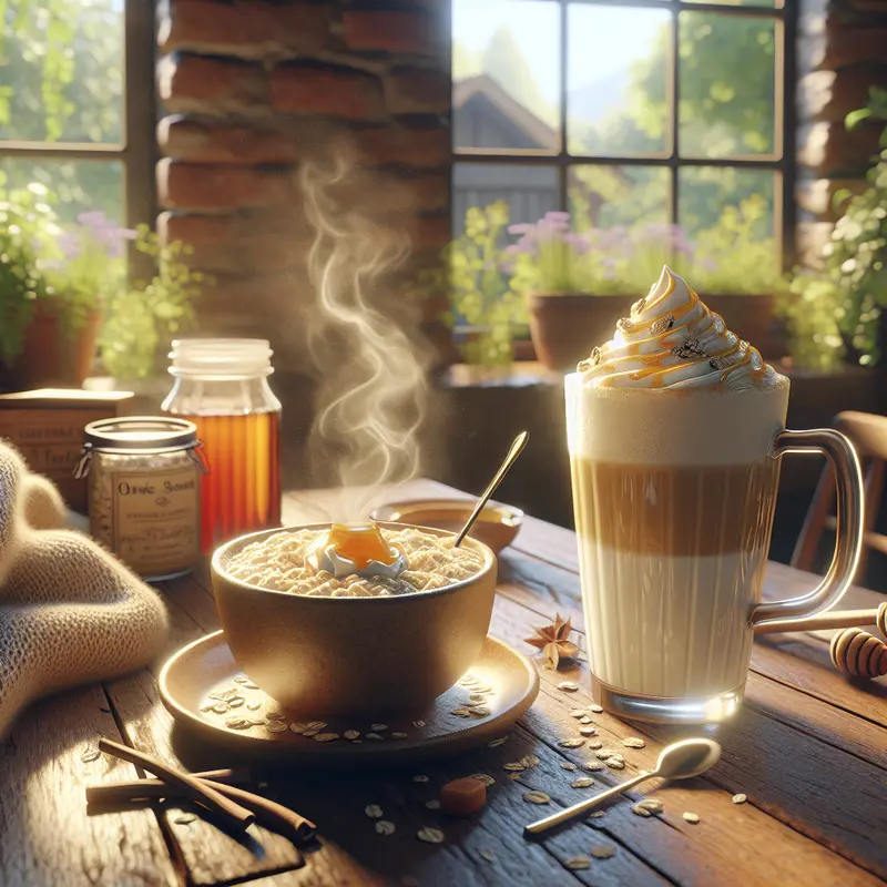 Historia mojego porannego owsianego latte – wanilia, miód i koc przy oknie