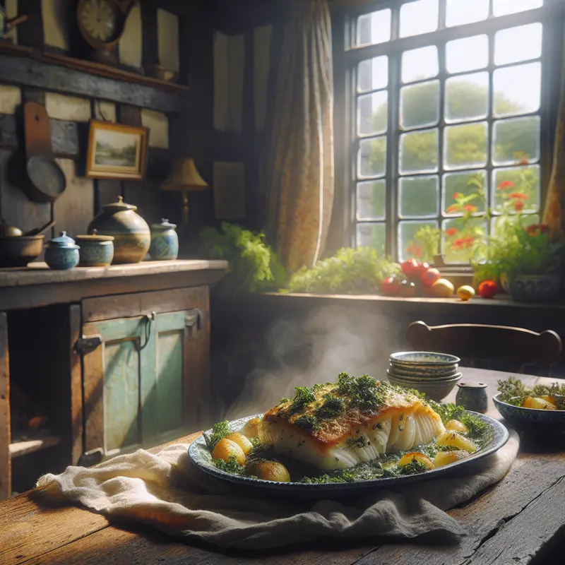 Historia pieczonego dorsza w ziołowej skorupce – mój morski komfort na talerzu