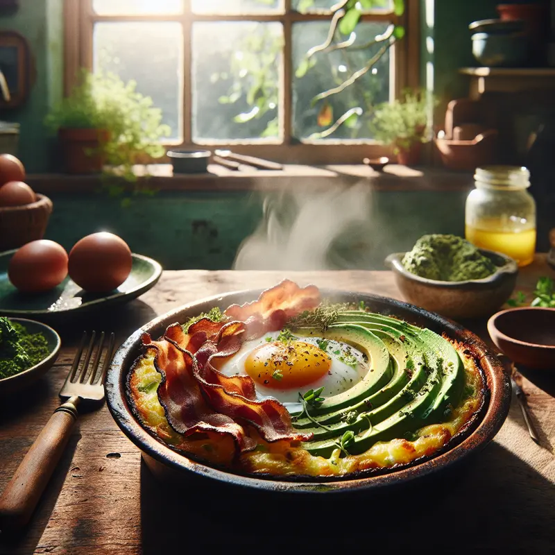 Historia porannego ratunku: zapiekane awokado z jajkiem, boczkiem i ziołowym polotem