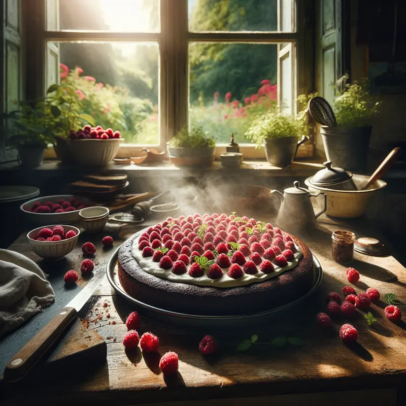 Historia tortu czekoladowego z kremem mascarpone i malinami – słodka opowieść przyjacielskich spotkań