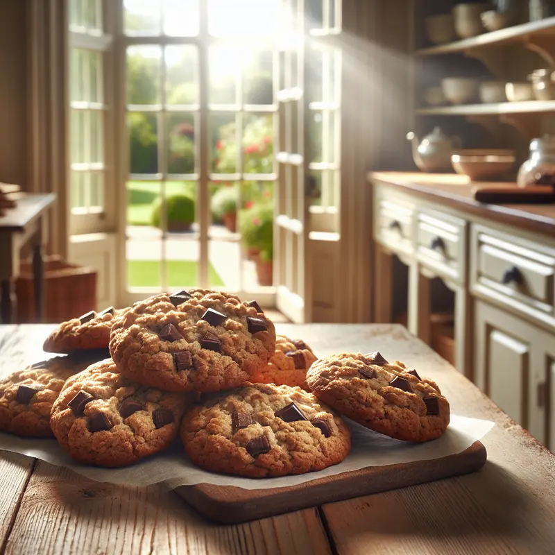 Historia ciasteczek na deszczowe popołudnie – moje owsiane ciasteczka z kawałkami czekolady