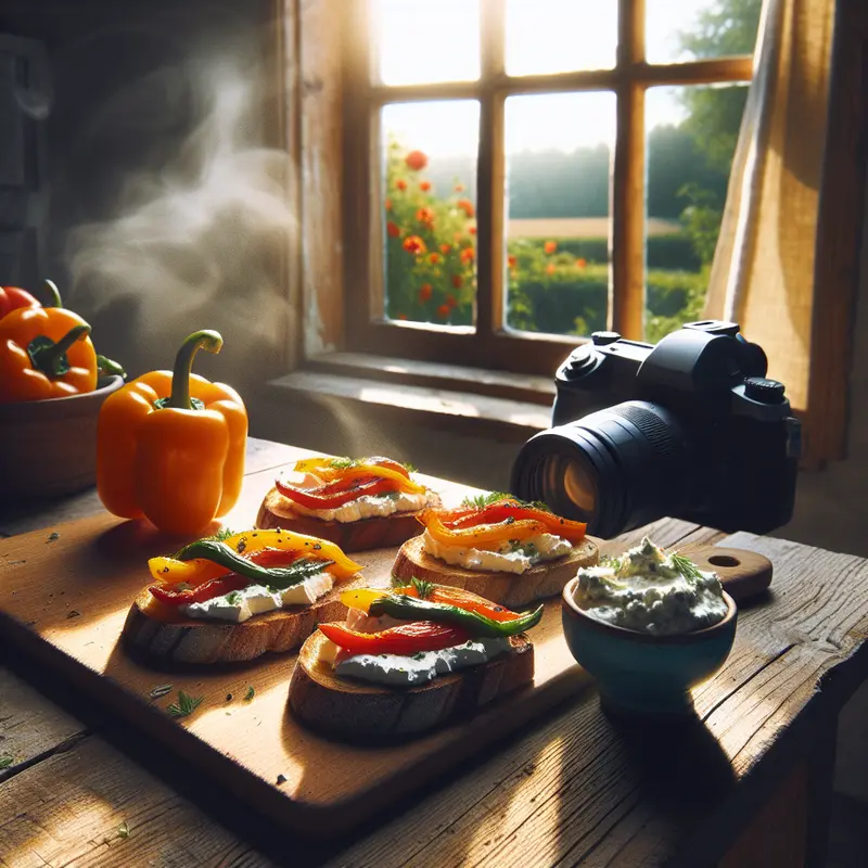 Historia deski: grzanki z kremowym dipem z pieczonej papryki i fety