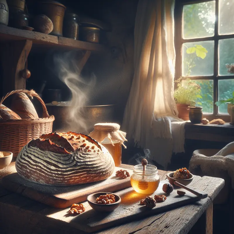 Historia domowego chleba na zakwasie – mój rytuał z miodem i orzechami