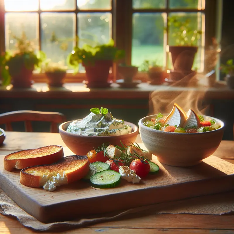 Historia dwóch przystawek: ciepłe kozie grzanki i chłodna dip-sałatka – duet na każdą okazję