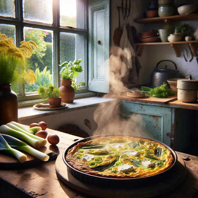 Historia frittaty z porami i kozim serem – mój idealny, słony brunch