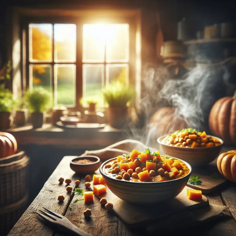 Historia kremowego curry z dynią i ciecierzycą – mój wegetariański ratunek na chłodne wieczory