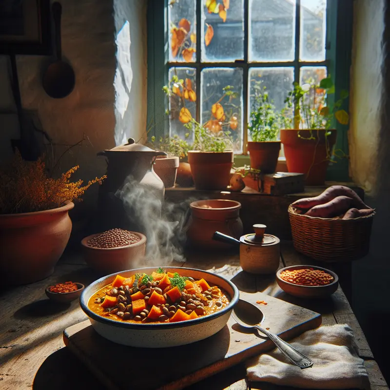 Historia kremowego curry z soczewicy i batatów – moje wegańskie lekarstwo na zimne dni