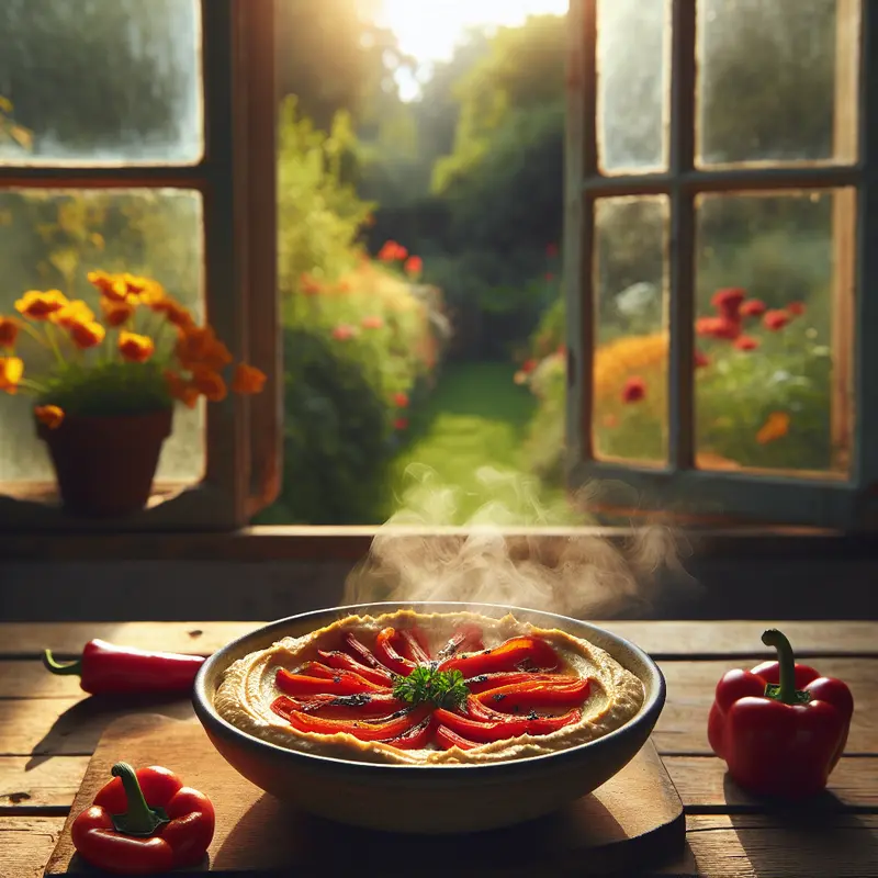 Historia kremowego hummusu z pieczonej papryki – przekąska, która łączy przyjaciół