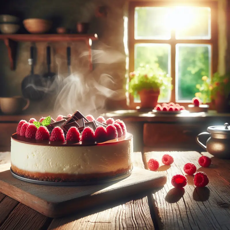 Historia kremowego sernika na zimno z czekoladą i malinami – deser bez pieczenia, który ratuje każde spotkanie