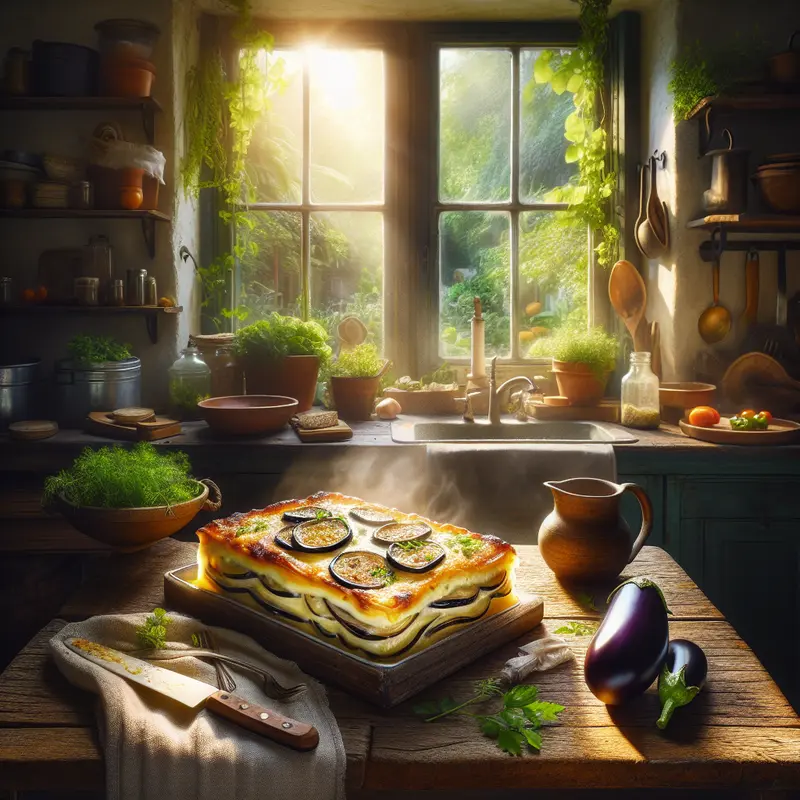 Historia kremowej lasagne z pieczonym bakłażanem – wegetariański klasyk, który ogrzeje serce