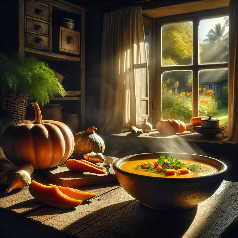 Historia kremu, który ogrzewa: krem z pieczonej dyni i marchewki z imbirem