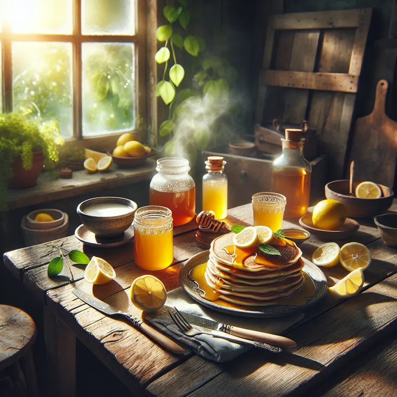 Historia leniwego poranka: Puszyste placuszki jogurtowe z cytryną i miodem