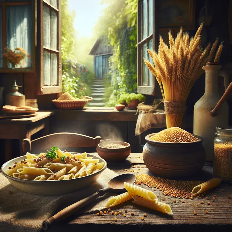 Historia makaronu i kaszy: mój kremowy penne z kaszą jaglaną – pożywne ukojenie po dniu pełnym zadań