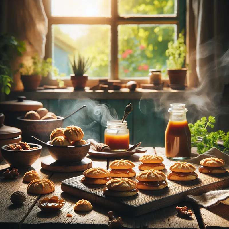 Historia małych słodkich kawałków: maślane ciasteczka z solonym karmelem i orzechowym chrupnięciem