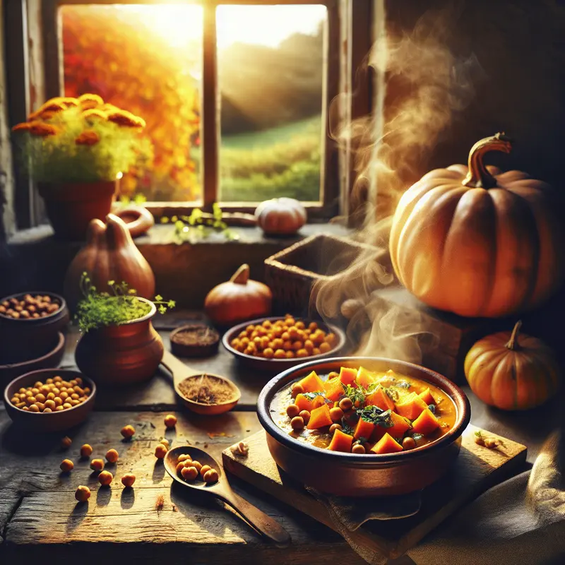 Historia mojej jesiennej rozgrzewki: aromatyczne curry z dynią i ciecierzycą