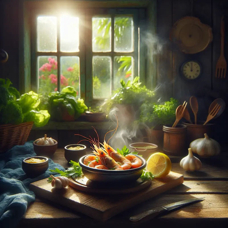 Historia morskiego uniesienia: krewetki w maśle czosnkowo-cytrynowym