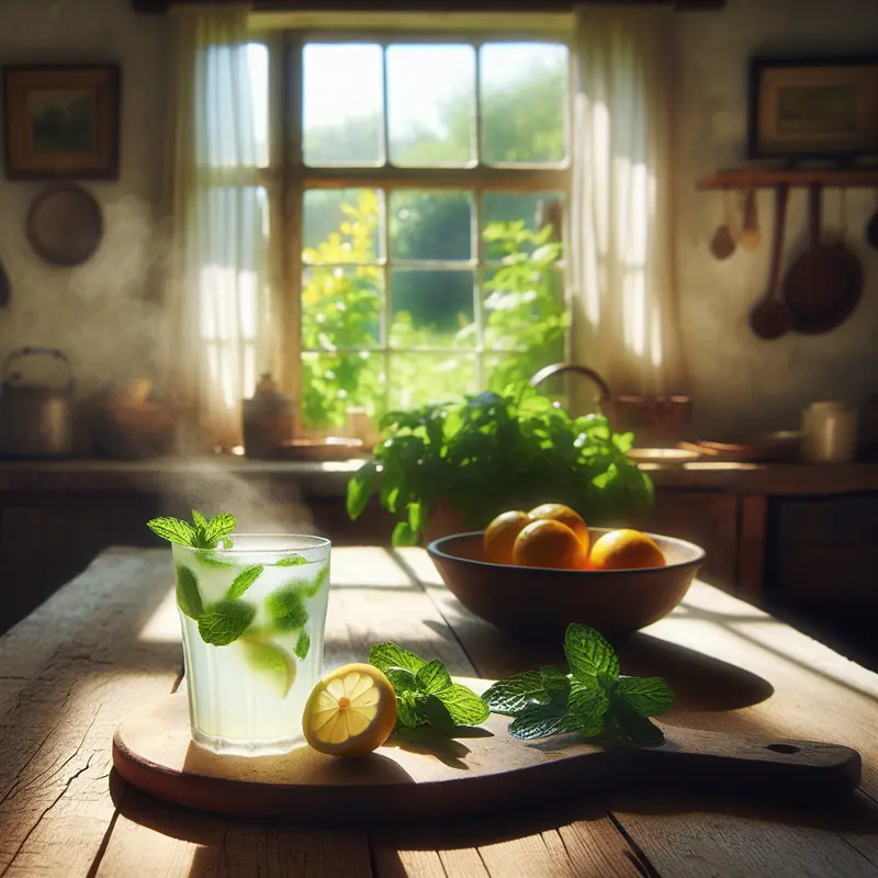 Historia orzeźwienia: mój cytrynowo-miętowy napój na upalne popołudnia
