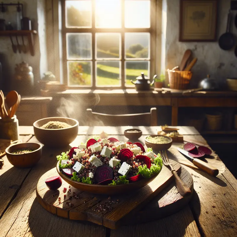 Historia sałatki, która karmi i orzeźwia – quinoa, pieczony burak i feta