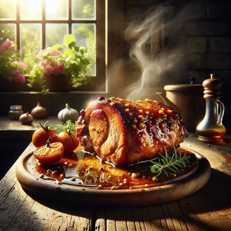 Historia soczystej karkówki w miodowo-musztardowej marynacie – mięsne wspomnienie niedzieli