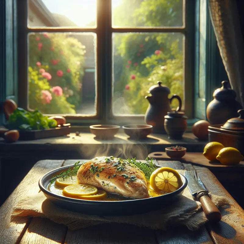 Historia soczystej piersi kurczaka w cytrynowo-ziołowym sosie – mój przepis na niedzielne drobiowe spotkanie