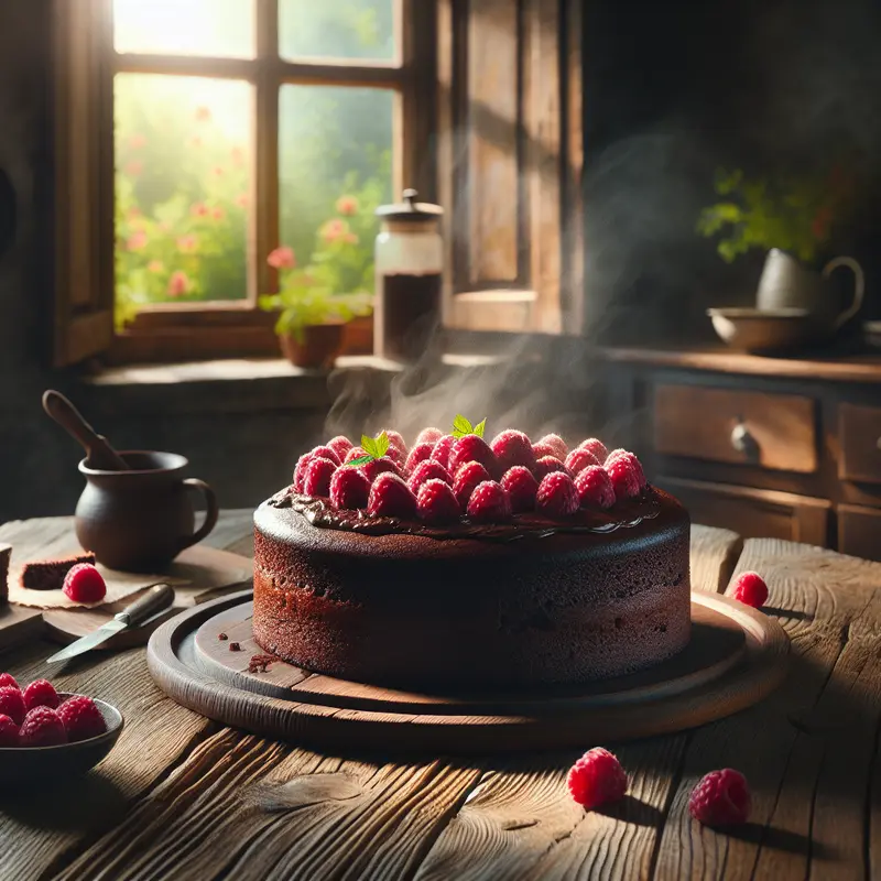 Historia wilgotnego ciasta czekoladowego z malinami – mój sposób na deser, który łączy pokolenia