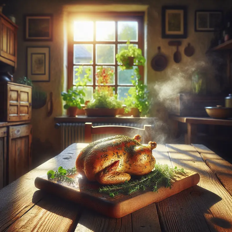 Historia złocistego kurczaka w ziołowej marynacie – mój sposób na domowy obiad