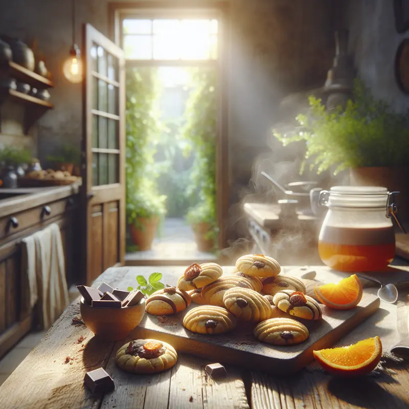 Małe kąski radości: moje maślane ciasteczka z czekoladą i pomarańczą