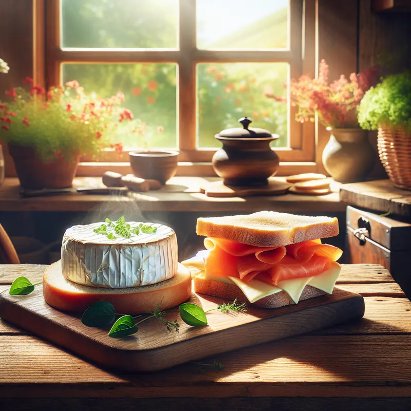 Historia deski małych cudów – ciepły camembert i chłodne kanapeczki z łososiem