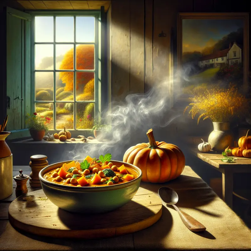 Historia jesiennego curry z dynią i ciecierzycą – mój wegetariański comfort food