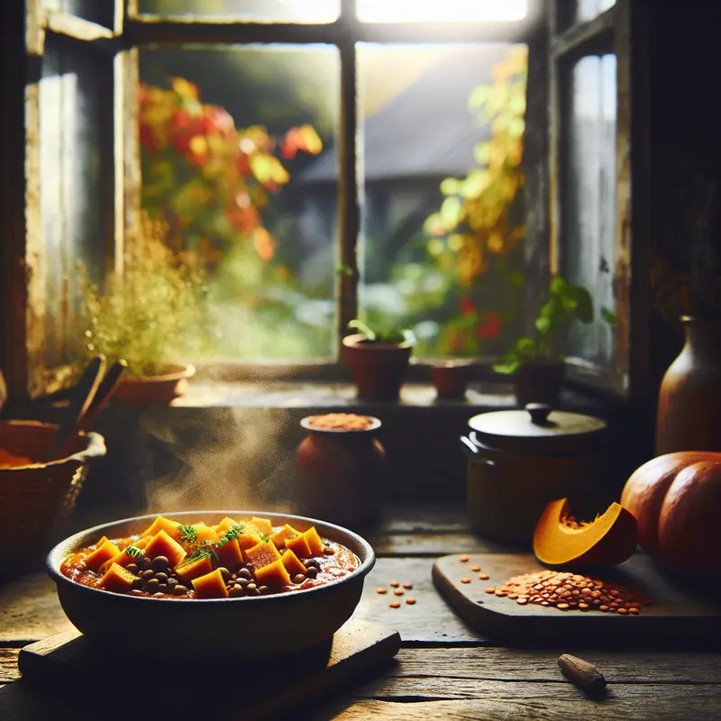 Historia jesiennego curry z dynią i czerwoną soczewicą – mój wegański comfort food