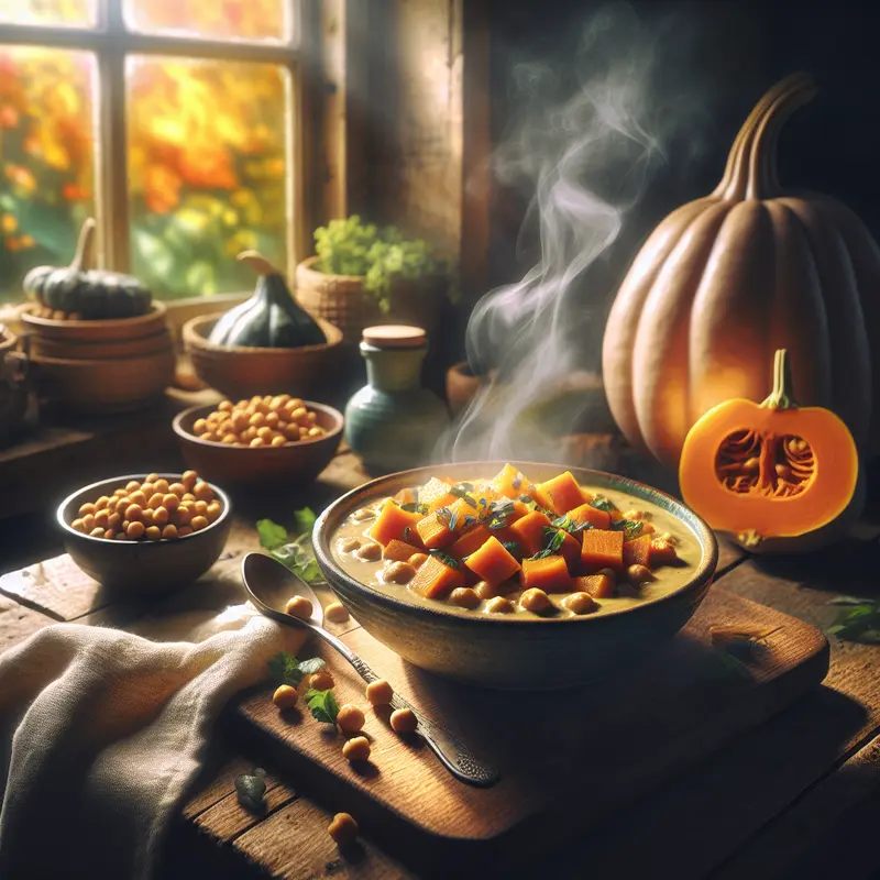 Historia kremowego curry z dynią i ciecierzycą – mój wegański comfort food