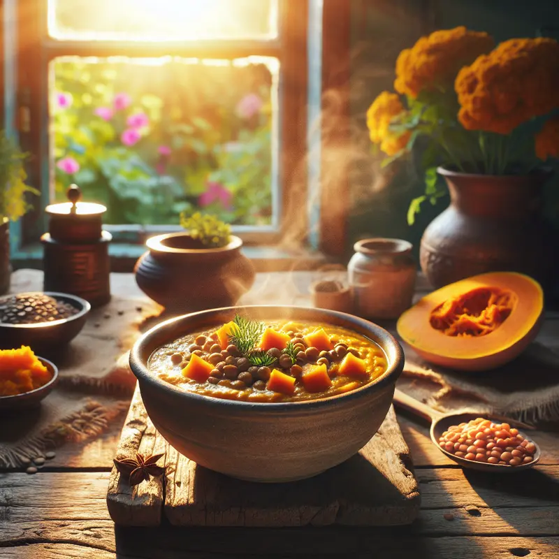 Historia kremowego curry z dynią i soczewicą – mój wegetariański ratunek na chłodne wieczory