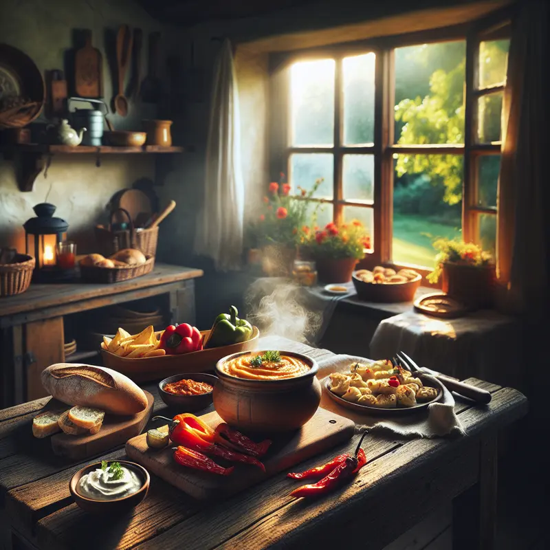 Historia kremowego dipu z pieczonej papryki – mój sposób na wieczór z przekąskami