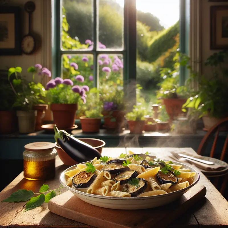 Historia kremowego penne z pieczonym bakłażanem – mój prosty sposób na wieczór z makaronem