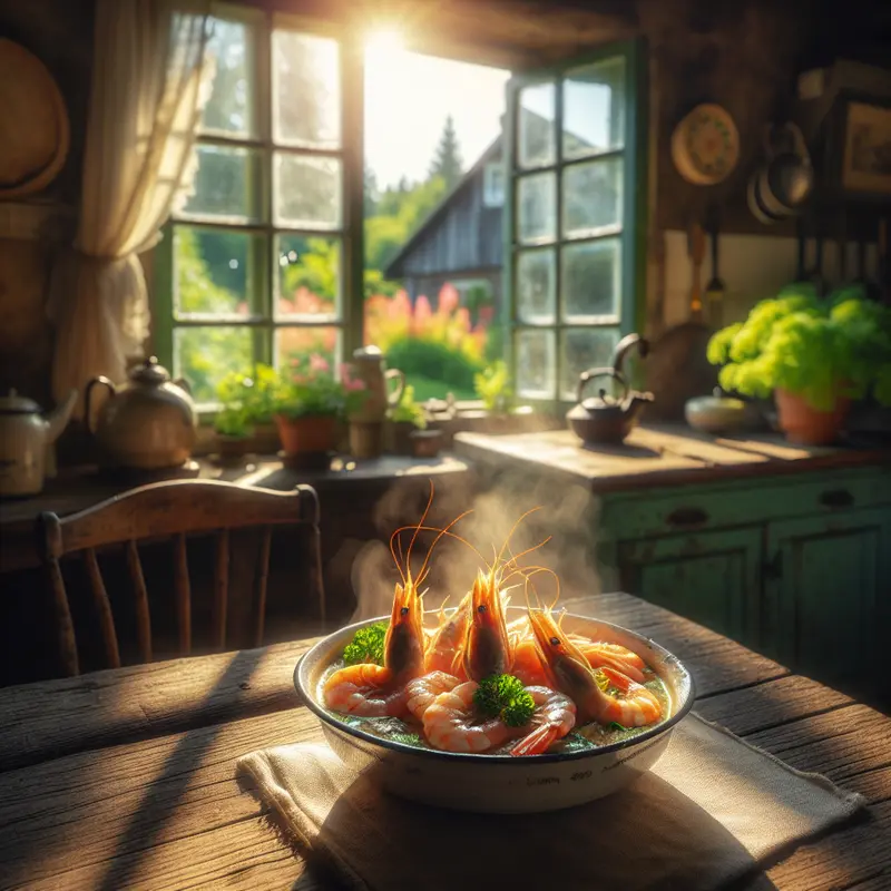 Historia letnich krewetek w kremowym sosie cytrynowo-czosnkowym – szybki hit na spotkanie