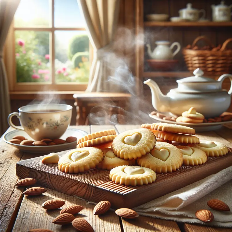 Historia maślanych ciasteczek z migdałowym sercem – małe słodkie wspomnienie popołudniowych herbat