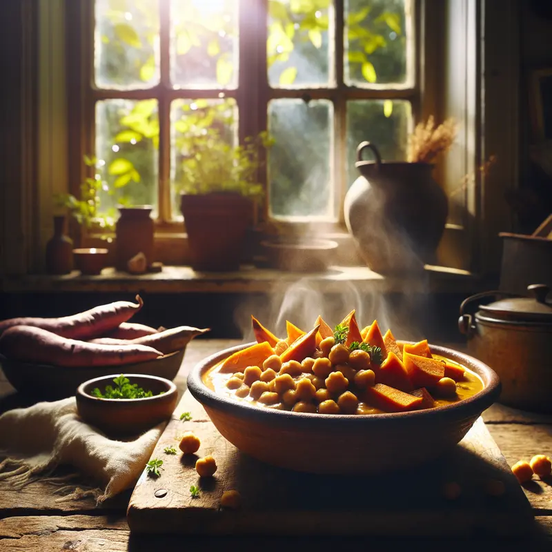 Historia mojego kremowego curry z ciecierzycy i batatów – wegański comfort na każdy dzień