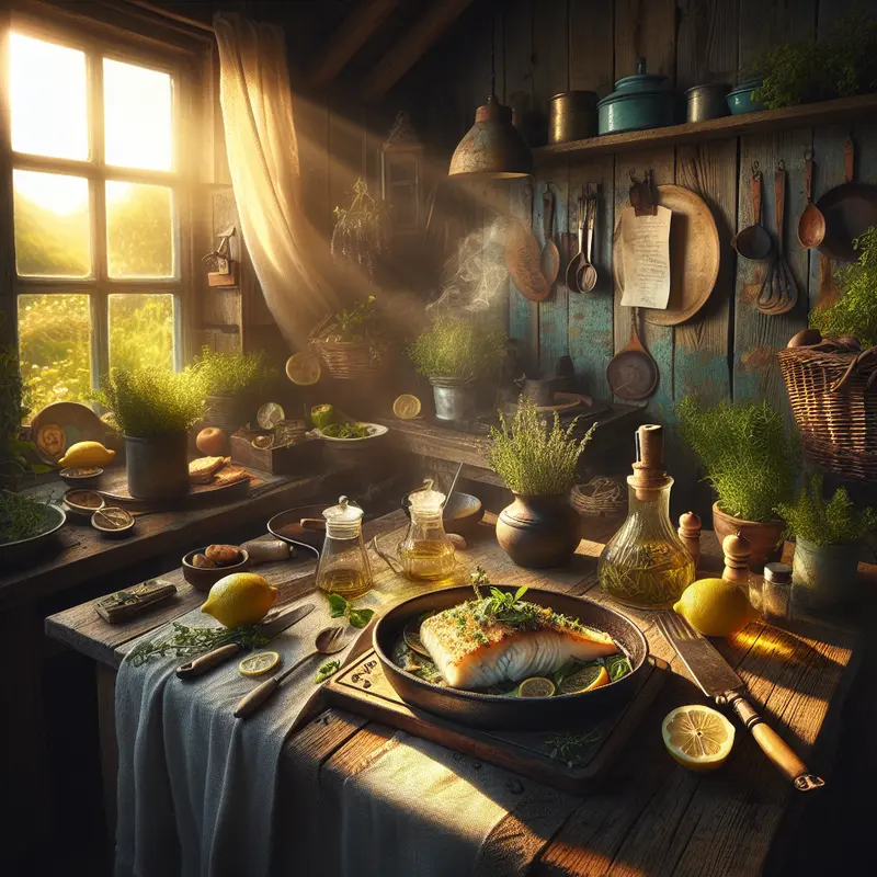 Historia morskiego obiadu: pieczony dorsz z cytrynowo-ziołową kruszonką