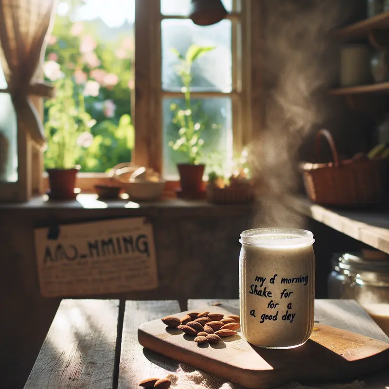 Historia porannego rozruchu: mój bananowo-migdałowy koktajl na dobry dzień