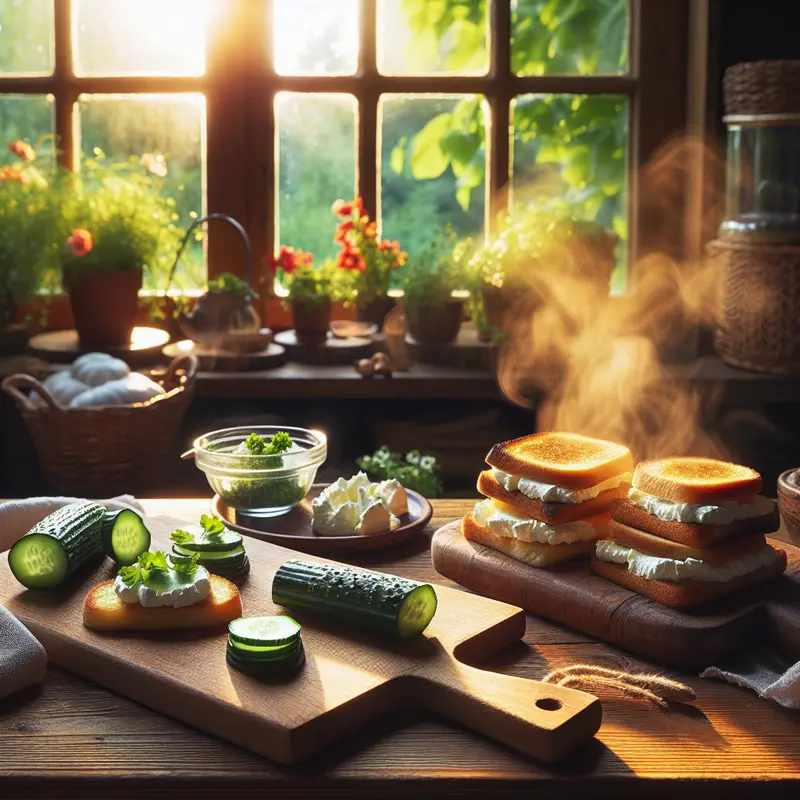 Historia przystawkowej magii: ciepłe grzanki z kozim serem i chłodne rolki ogórkowe