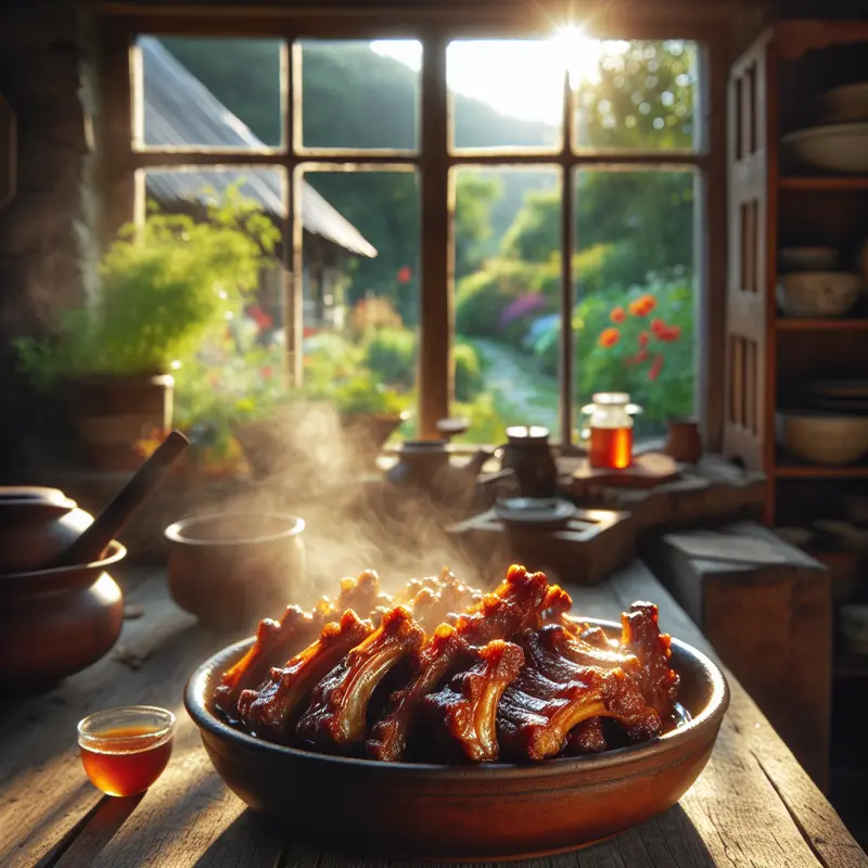 Historia żeberek, które skradły letnie popołudnie – miodowo-pikantne żeberka